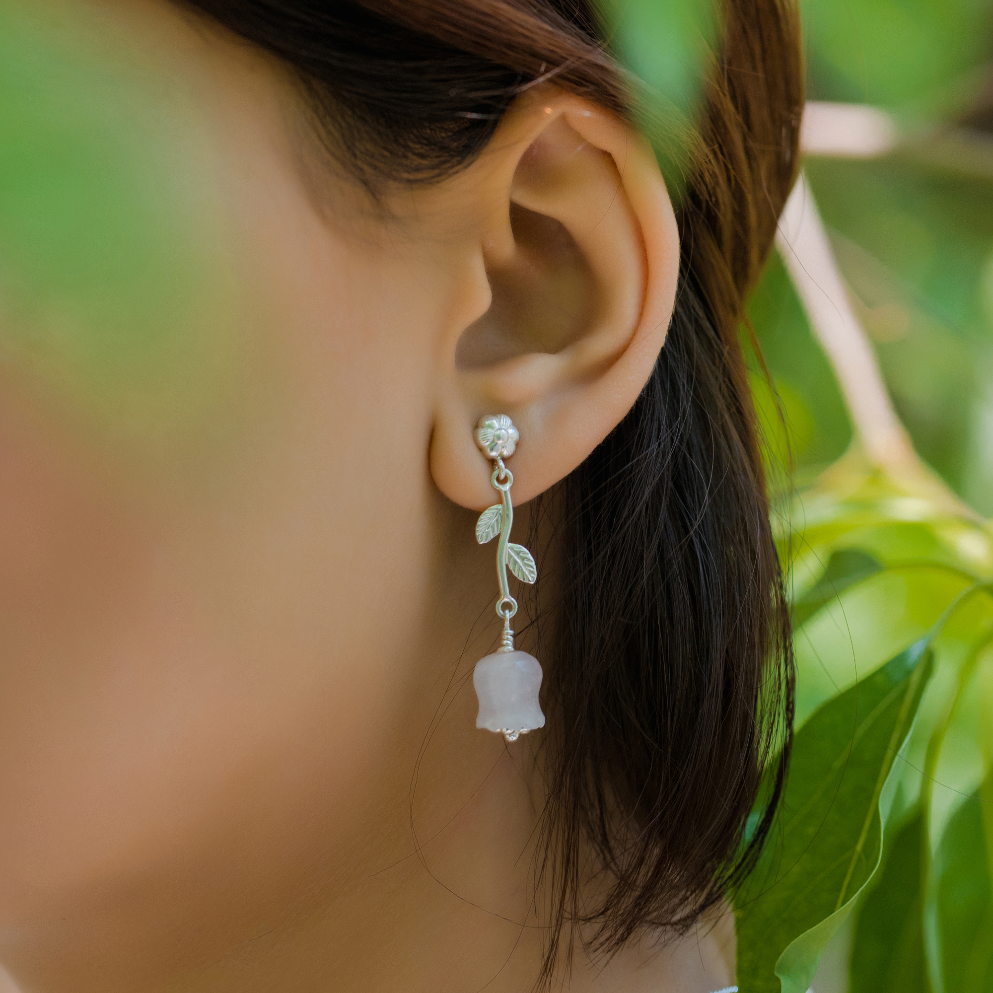 Tulip flower earrings